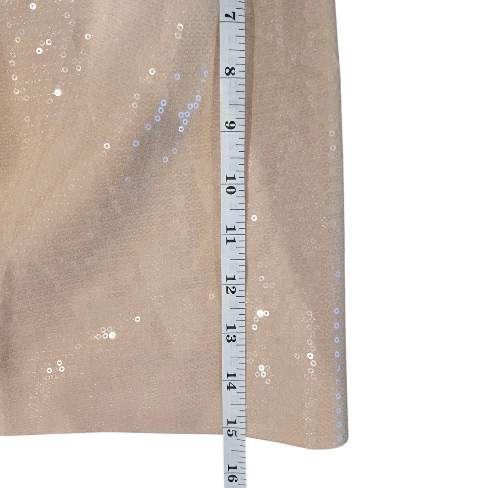 A New Day Tan Mini Squence A Line Skirt Size 4 - Picture 6 of 6